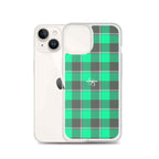 Clear Case for iPhone Spring Green and Finlandia Plaid - Scottish Squares