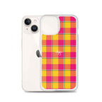 Clear Case for iPhone Corn and Razzmatazz Plaid - Scottish Squares