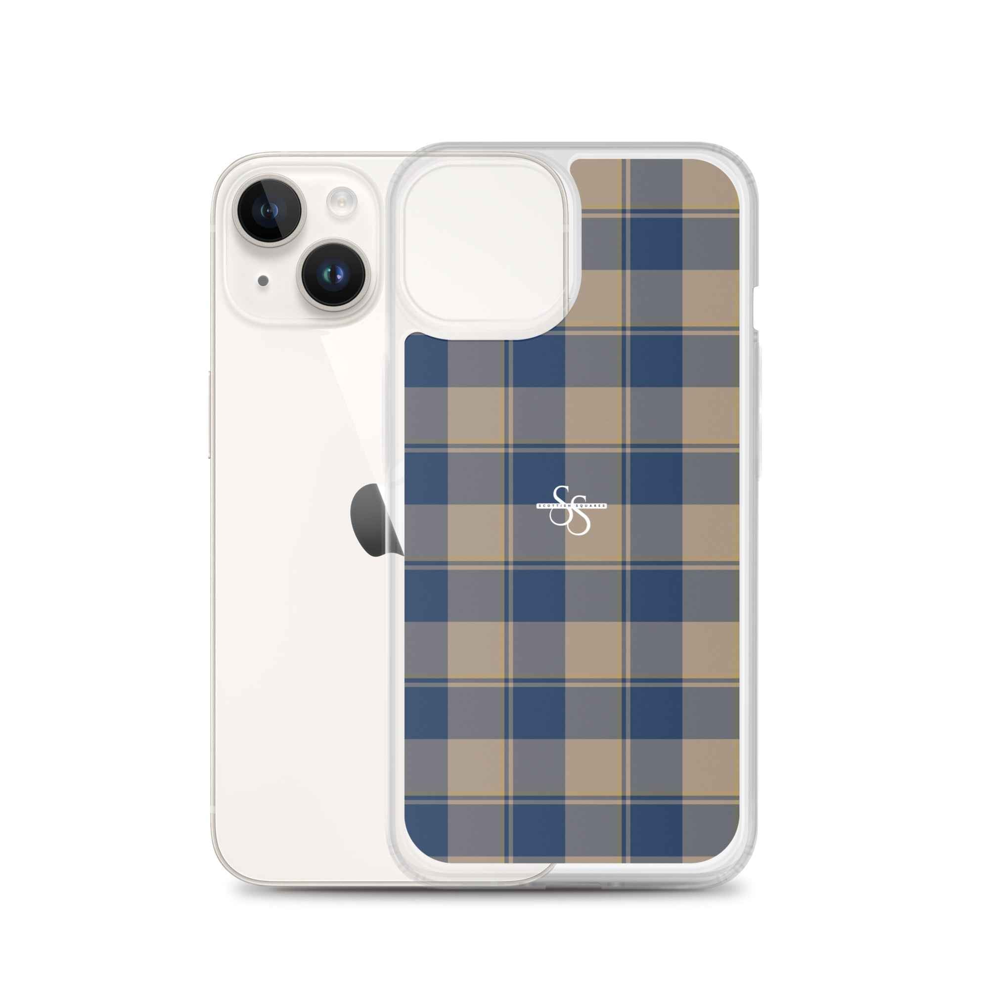 Clear Case for iPhone Cello and Donkey Brown Plaid - Scottish Squares