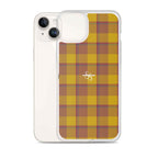 Clear Case for iPhone Potters Clay and Pizza Plaid - Scottish Squares