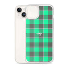 Clear Case for iPhone Spring Green and Finlandia Plaid - Scottish Squares