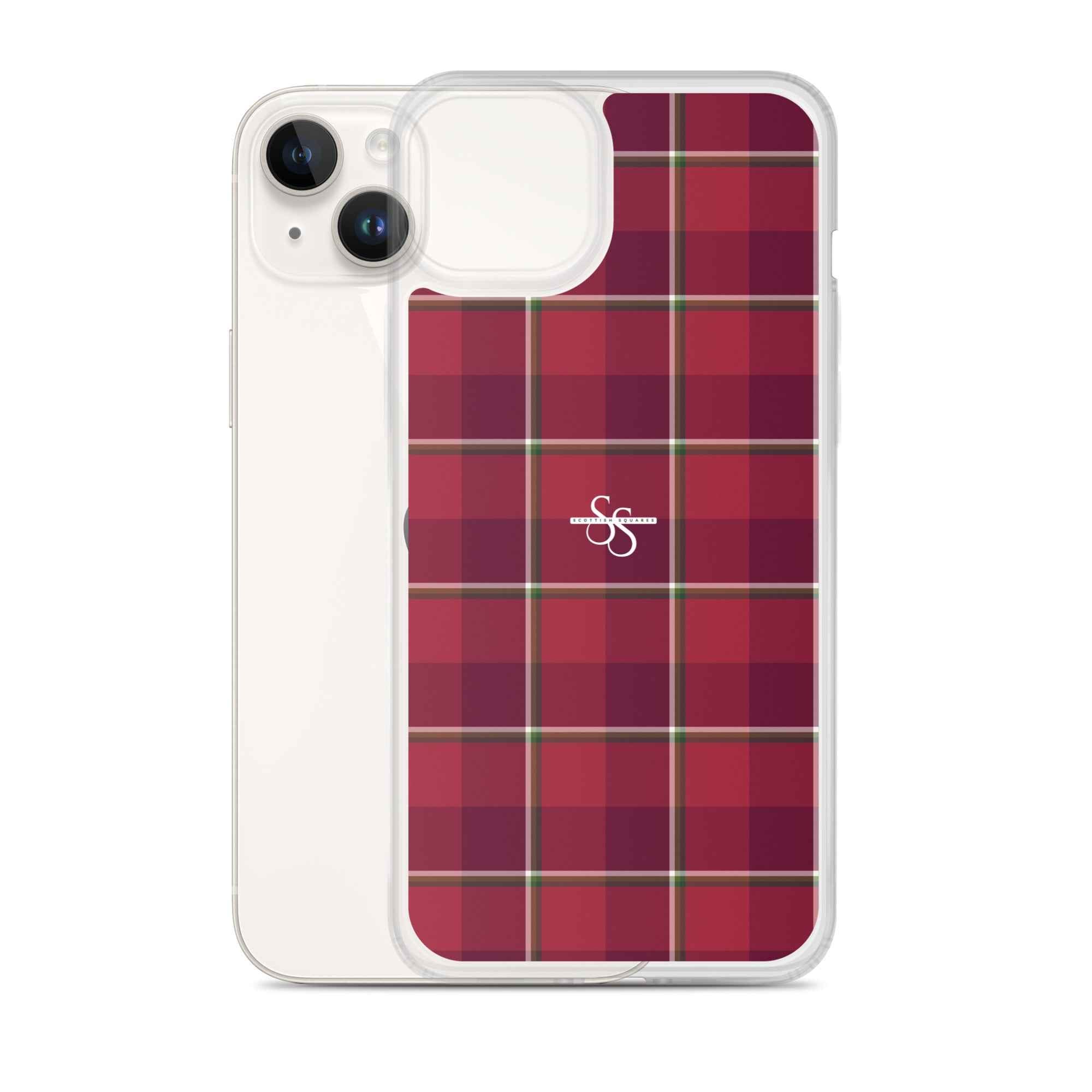 Clear Case for iPhone Old Brick and Cab Sav Plaid - Scottish Squares