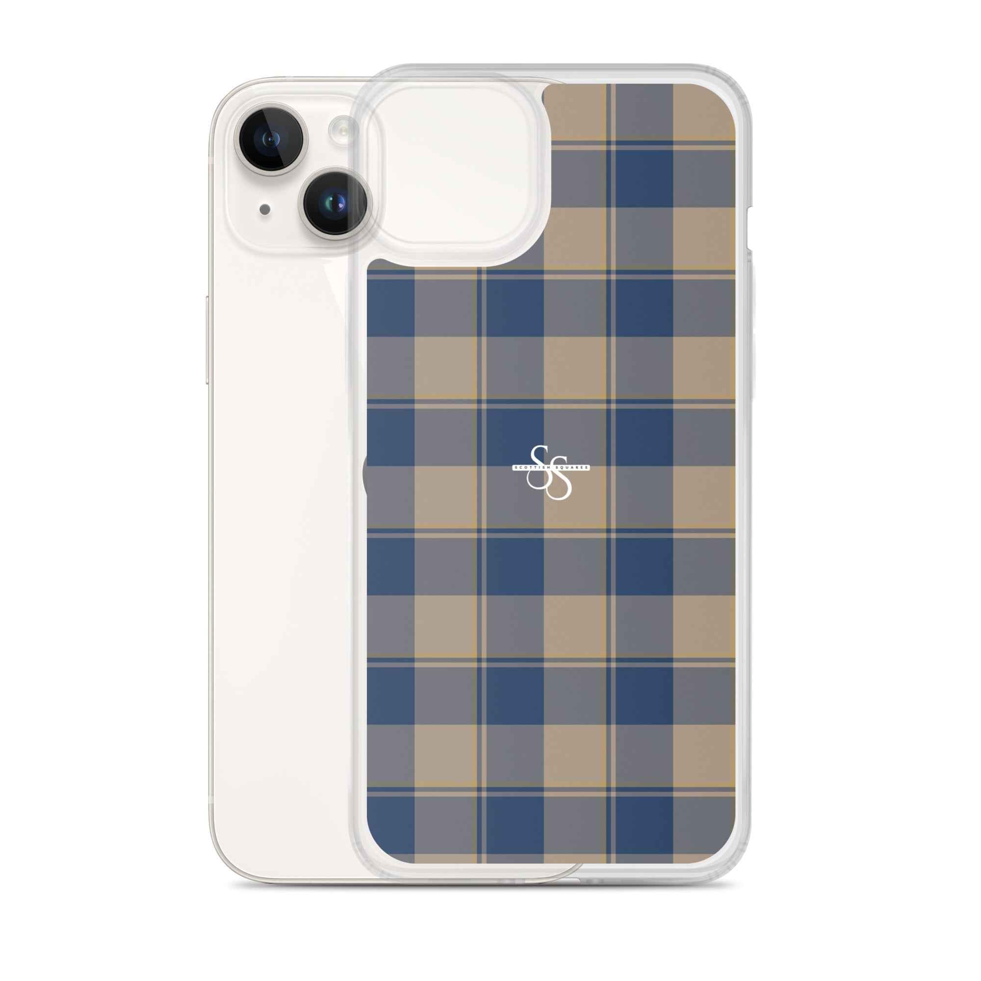 Clear Case for iPhone Cello and Donkey Brown Plaid - Scottish Squares