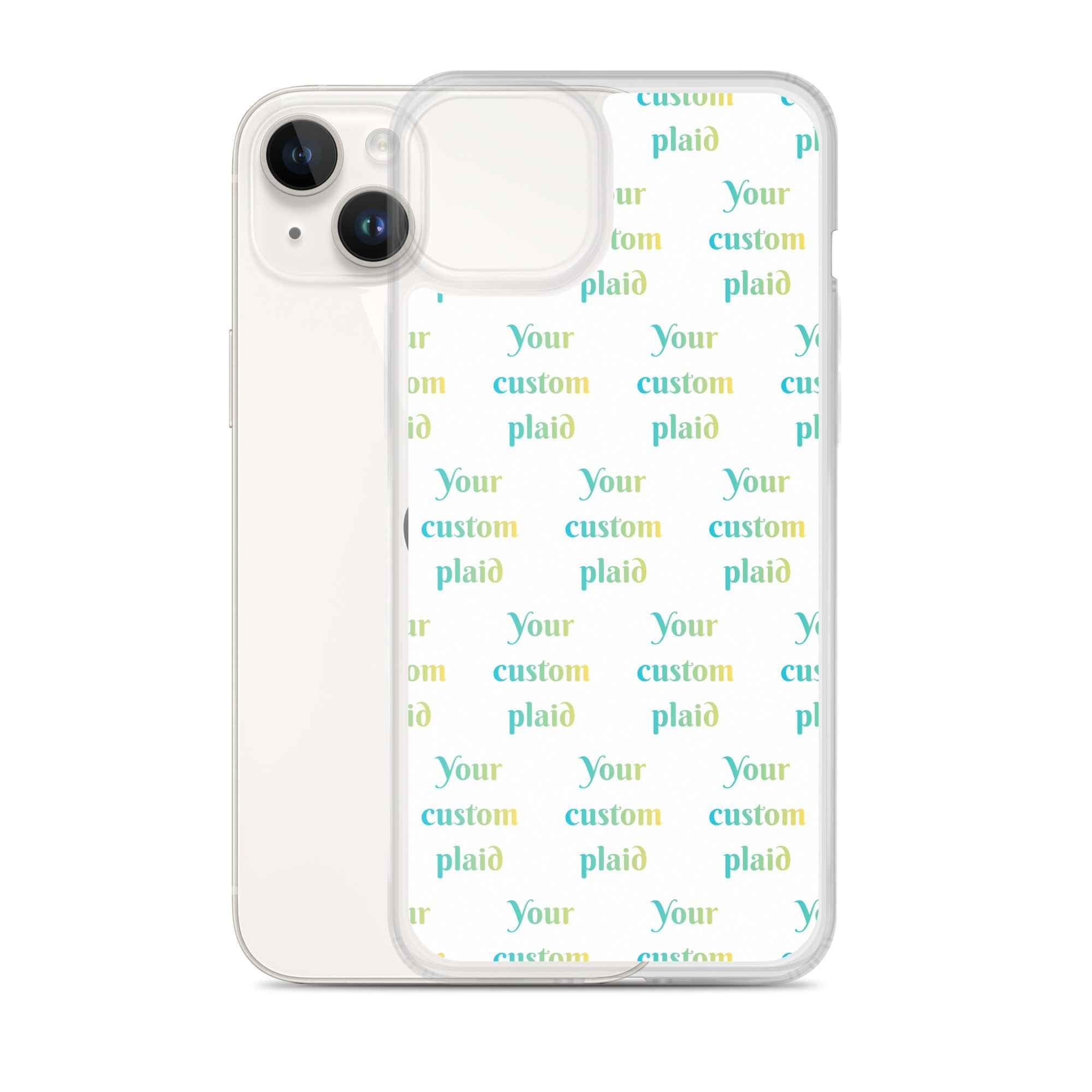 Clear Case for iPhone Your Own Birthday Plaid - Scottish Squares