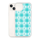 Clear Case for iPhone Ovarian Cancer Awareness Plaid - Scottish Squares