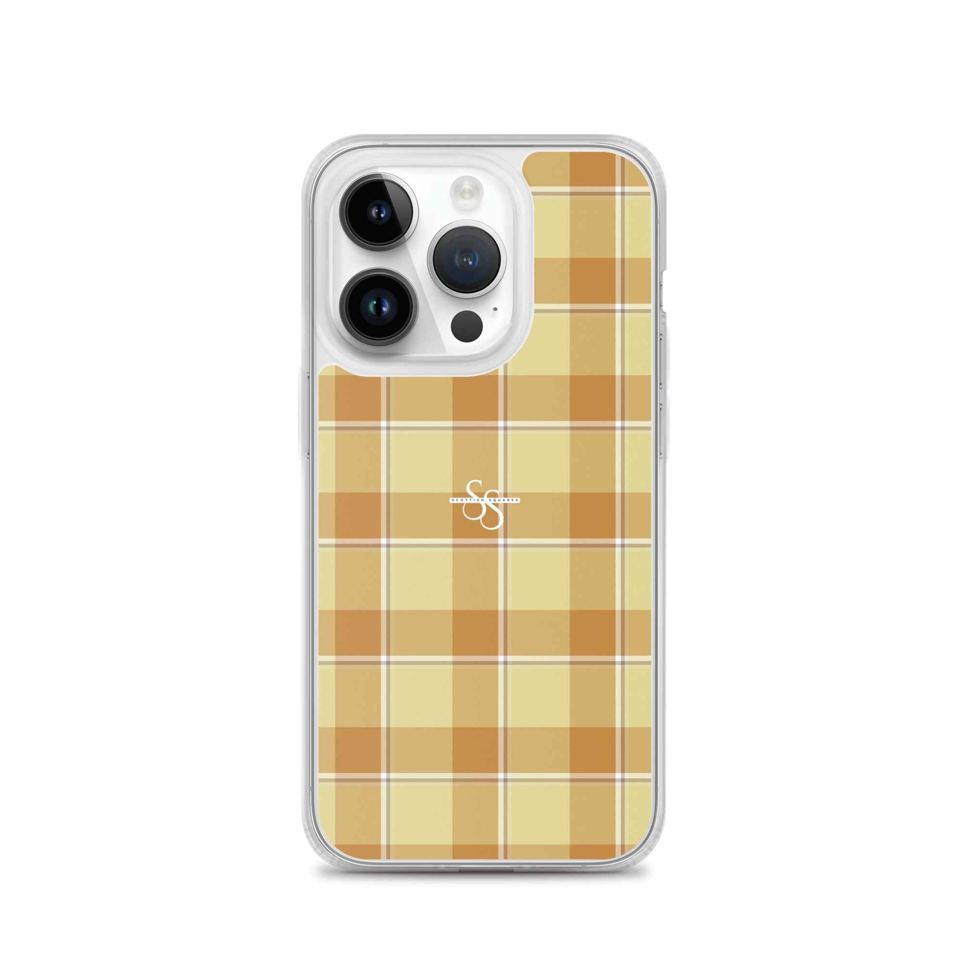 Clear Case for iPhone Zombie and Copper Plaid iPhone 14 Pro - Scottish Squares