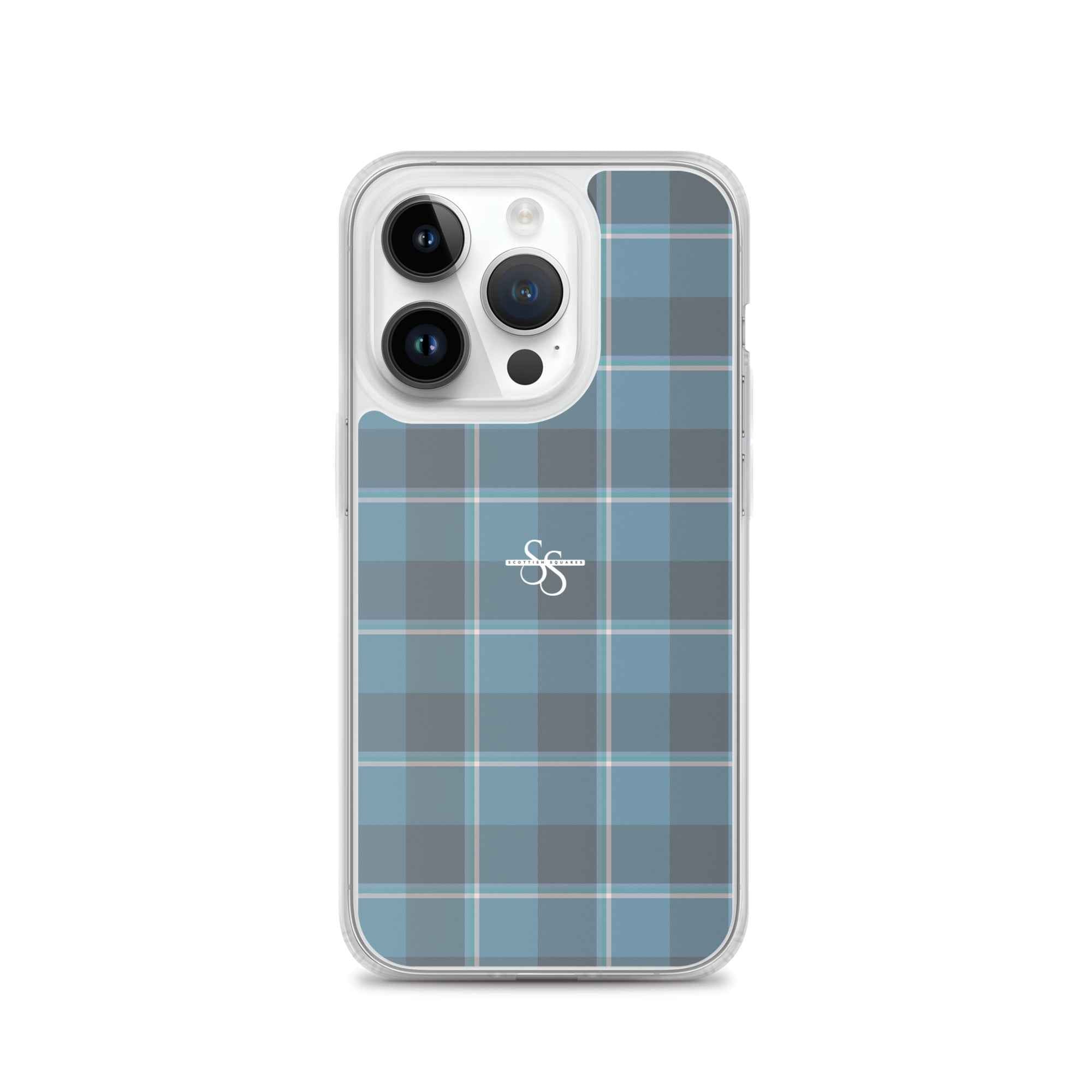 Clear Case for iPhone Hoki and Shuttle Gray Plaid iPhone 14 Pro - Scottish Squares