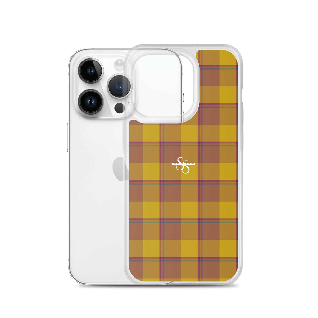 Clear Case for iPhone Potters Clay and Pizza Plaid - Scottish Squares