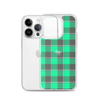 Clear Case for iPhone Spring Green and Finlandia Plaid - Scottish Squares