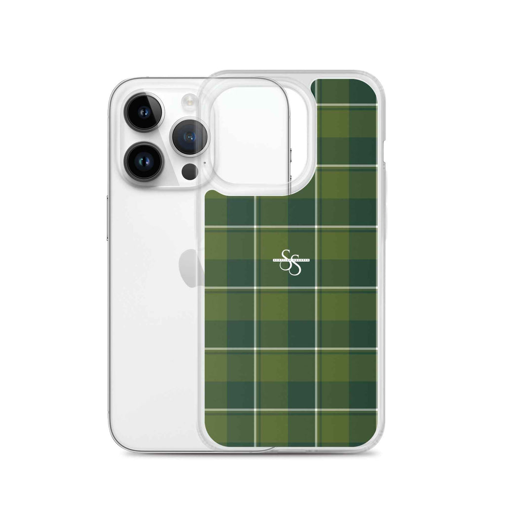 Clear Case for iPhone Woodland and Evergreen Plaid - Scottish Squares