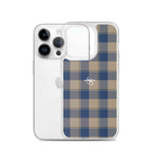 Clear Case for iPhone Cello and Donkey Brown Plaid - Scottish Squares