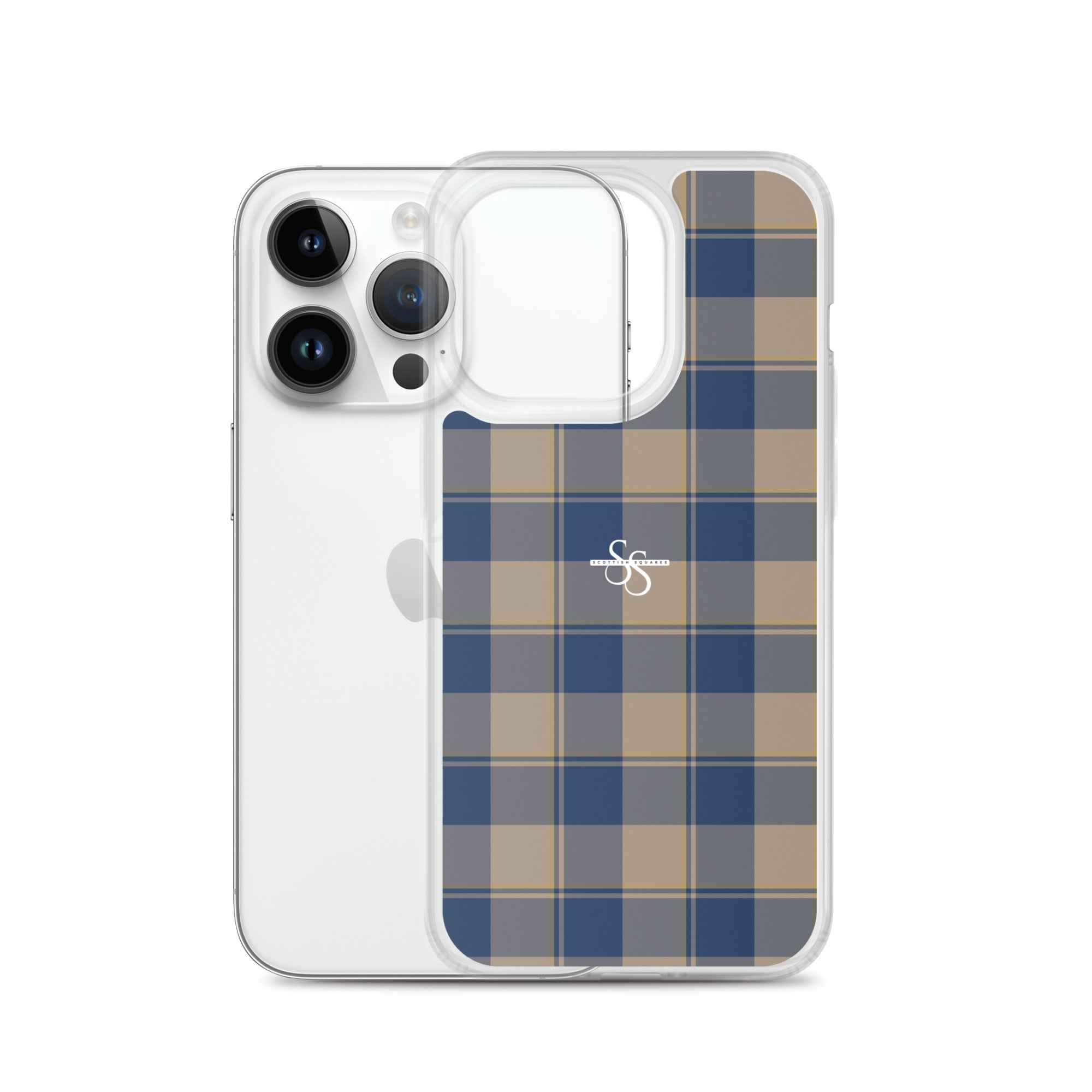 Clear Case for iPhone Cello and Donkey Brown Plaid - Scottish Squares