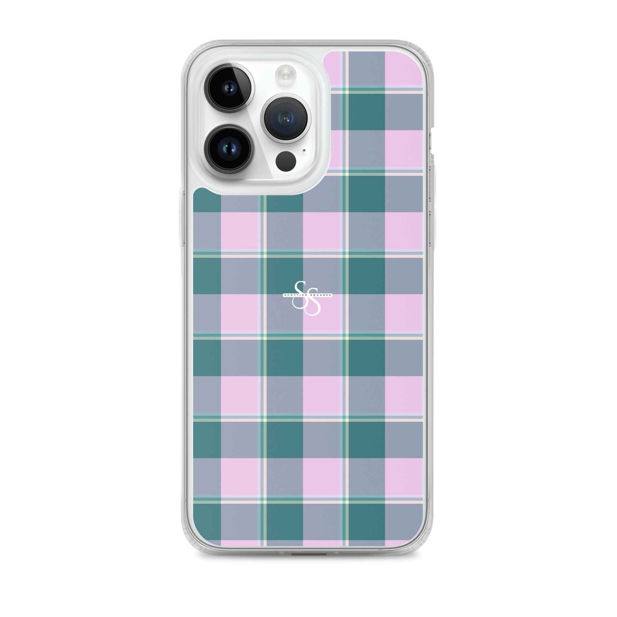 Clear Case for iPhone Ming and Melanie Plaid iPhone 14 Pro Max - Scottish Squares