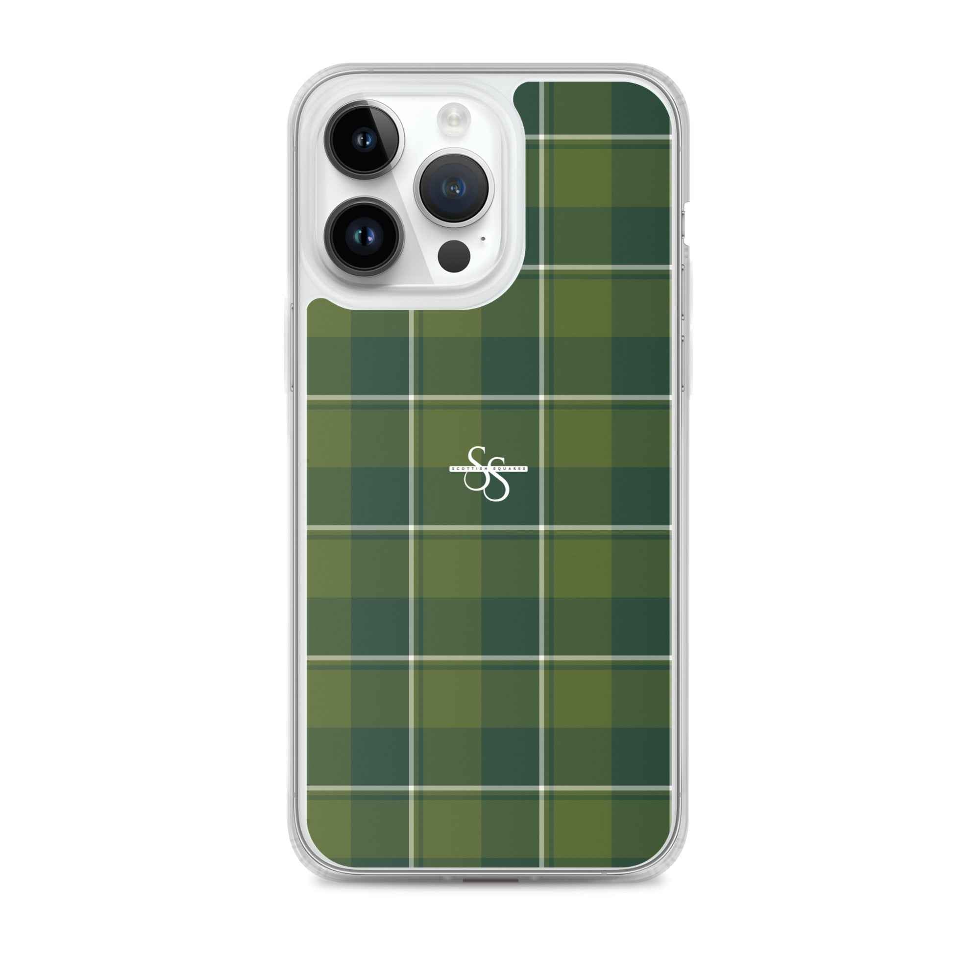 Clear Case for iPhone Woodland and Evergreen Plaid iPhone 14 Pro Max - Scottish Squares