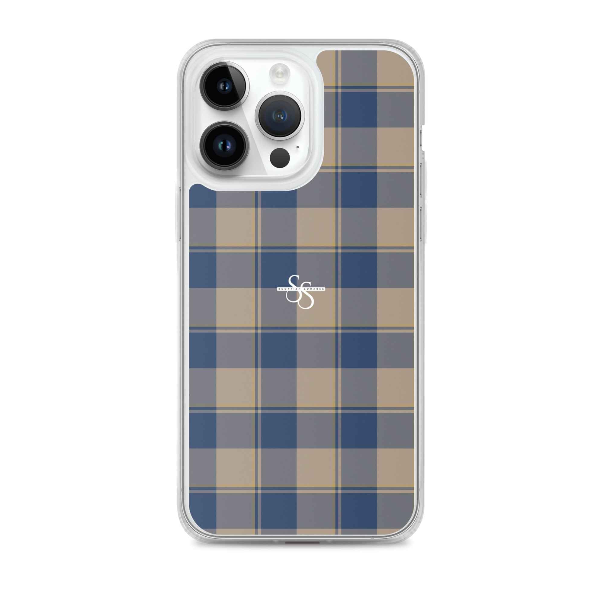 Clear Case for iPhone Cello and Donkey Brown Plaid iPhone 14 Pro Max - Scottish Squares