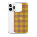 Clear Case for iPhone Potters Clay and Pizza Plaid - Scottish Squares