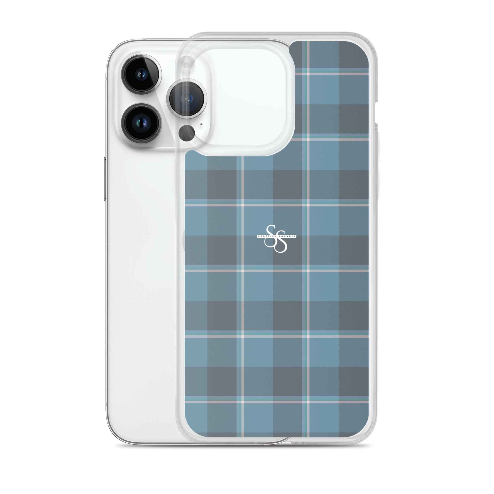 Clear Case for iPhone Hoki and Shuttle Gray Plaid - Scottish Squares