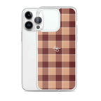 Clear Case for iPhone Whiskey and Livid Brown Plaid - Scottish Squares