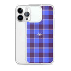 Clear Case for iPhone Cornflower Blue and Livid Brown Plaid - Scottish Squares