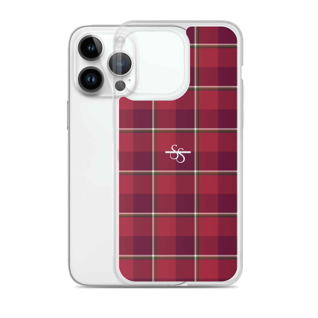 Clear Case for iPhone Old Brick and Cab Sav Plaid - Scottish Squares