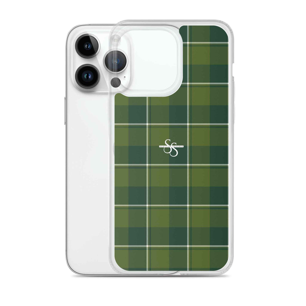 Clear Case for iPhone Woodland and Evergreen Plaid - Scottish Squares