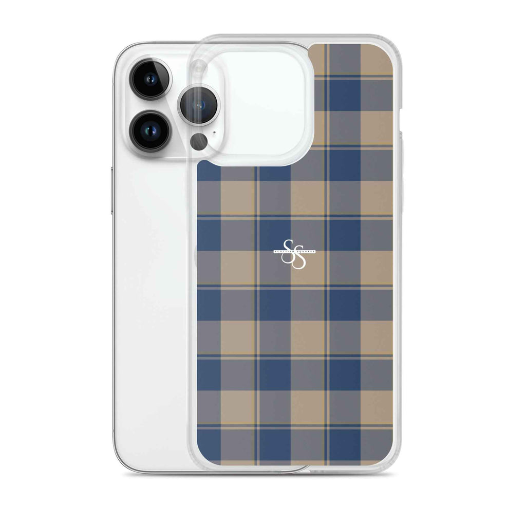 Clear Case for iPhone Cello and Donkey Brown Plaid - Scottish Squares