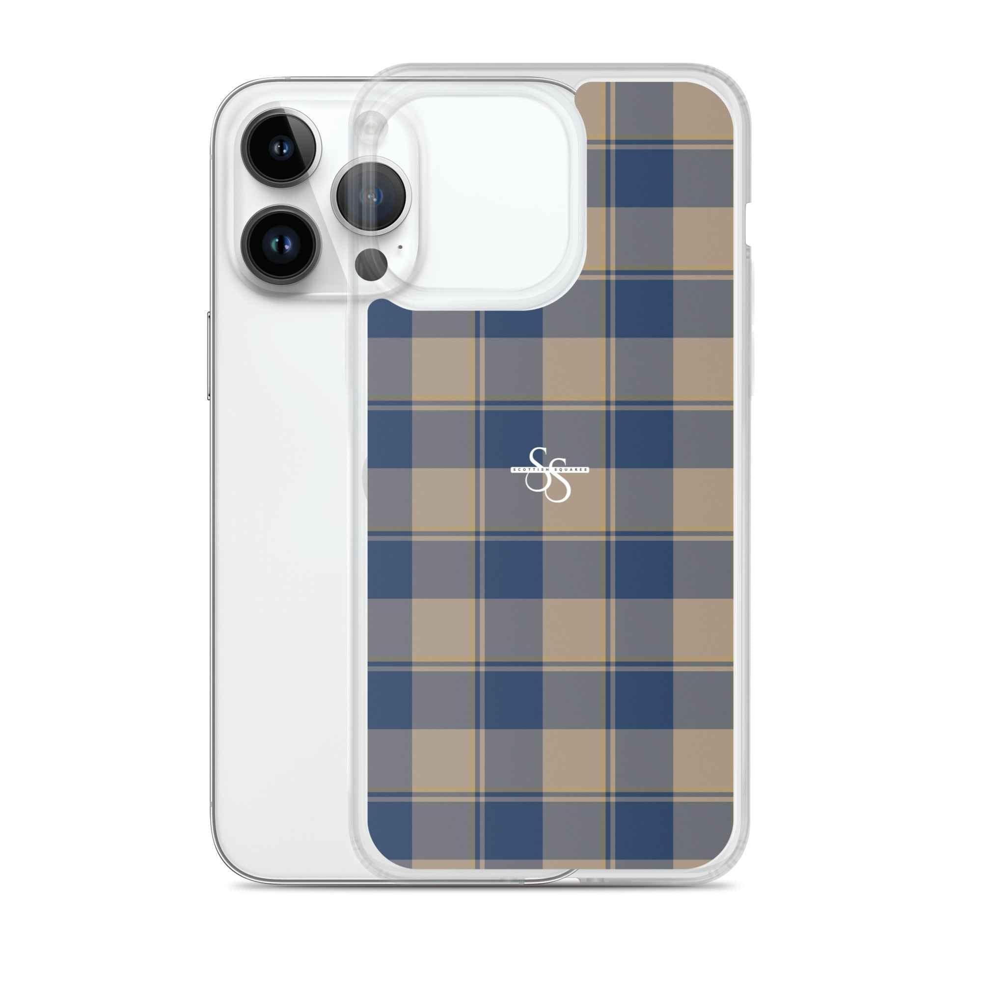 Clear Case for iPhone Cello and Donkey Brown Plaid - Scottish Squares