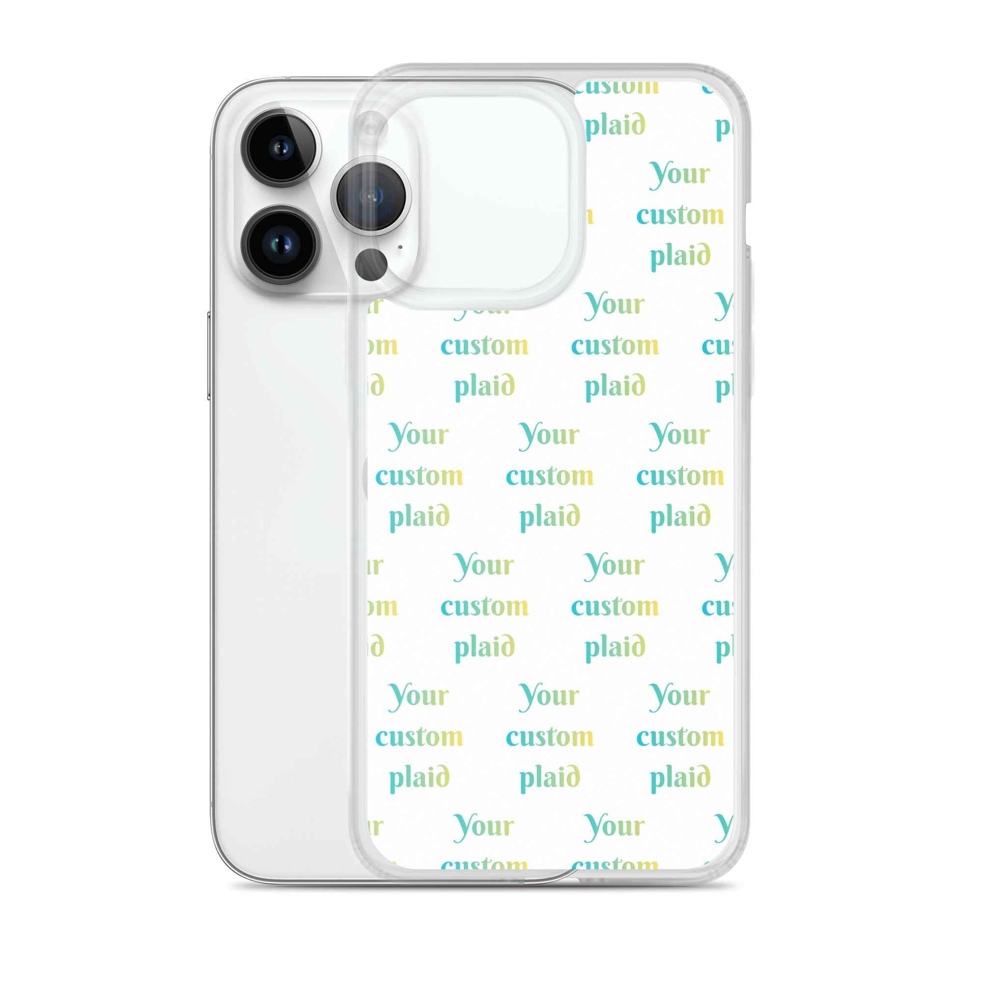 Clear Case for iPhone Your Own Birthday Plaid - Scottish Squares