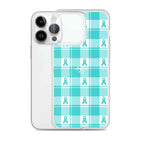 Clear Case for iPhone Ovarian Cancer Awareness Plaid - Scottish Squares