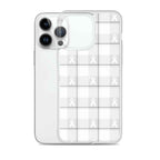 Clear Case for iPhone Lung Cancer Awareness Plaid, White Ribbon, Supportive Gift - Scottish Squares