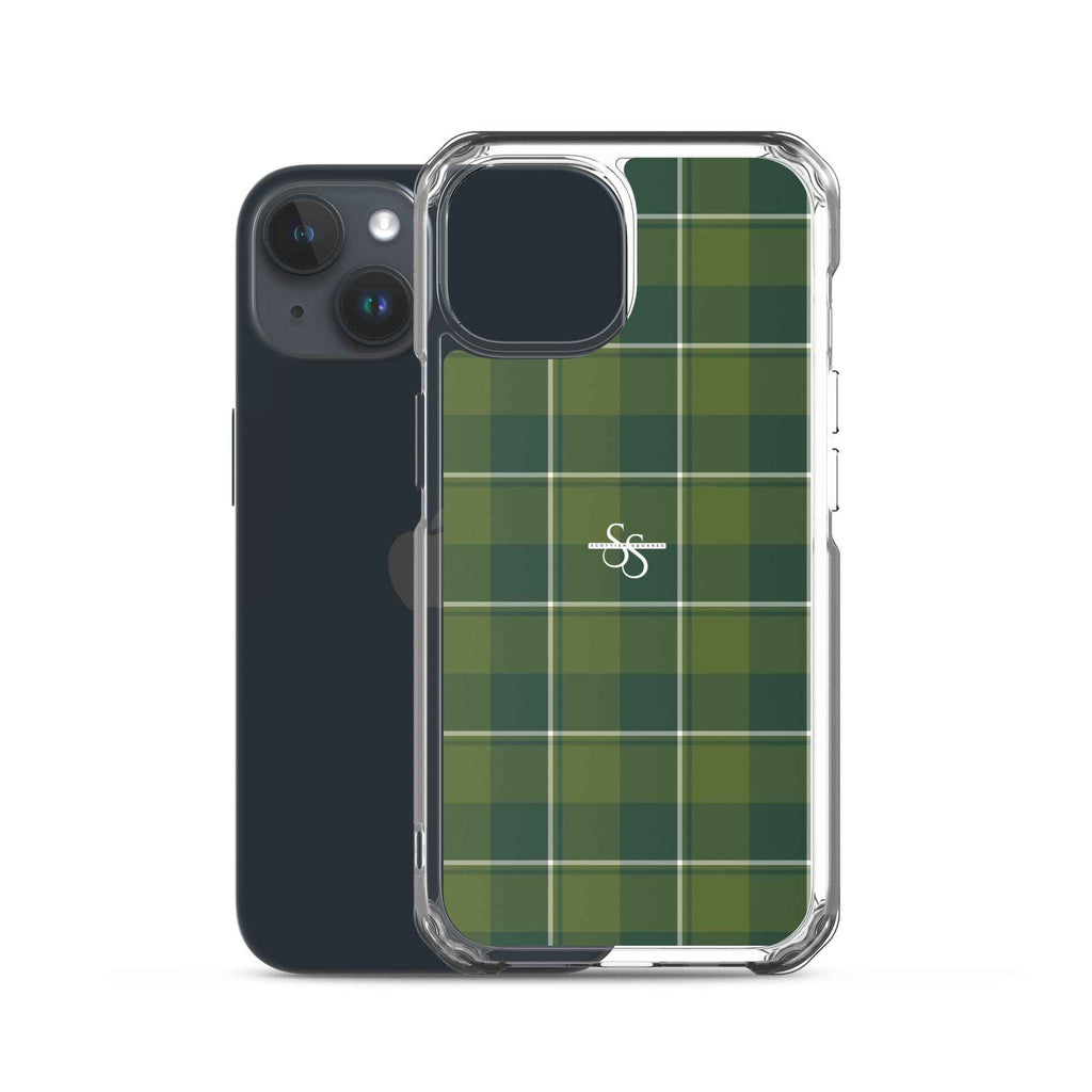 Clear Case for iPhone Woodland and Evergreen Plaid - Scottish Squares