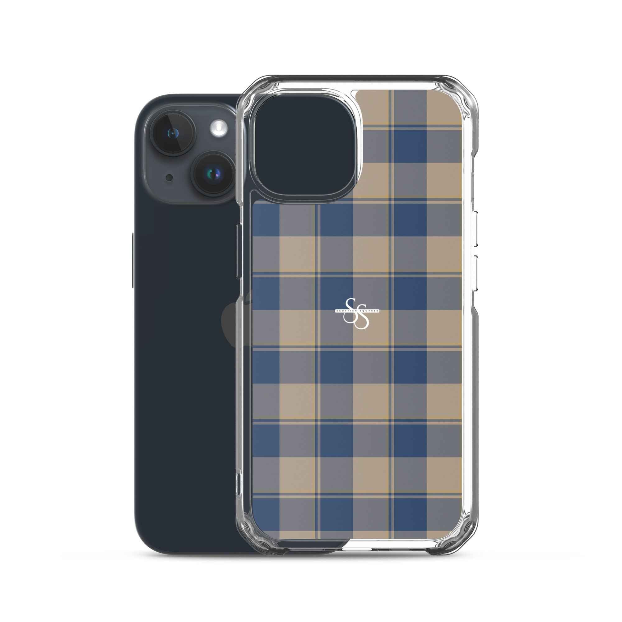 Clear Case for iPhone Cello and Donkey Brown Plaid - Scottish Squares