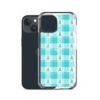 Clear Case for iPhone Ovarian Cancer Awareness Plaid - Scottish Squares