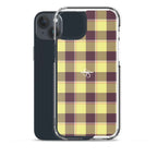 Clear Case for iPhone Flax and Livid Brown Plaid - Scottish Squares
