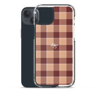 Clear Case for iPhone Whiskey and Livid Brown Plaid - Scottish Squares