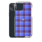Clear Case for iPhone Cornflower Blue and Livid Brown Plaid - Scottish Squares