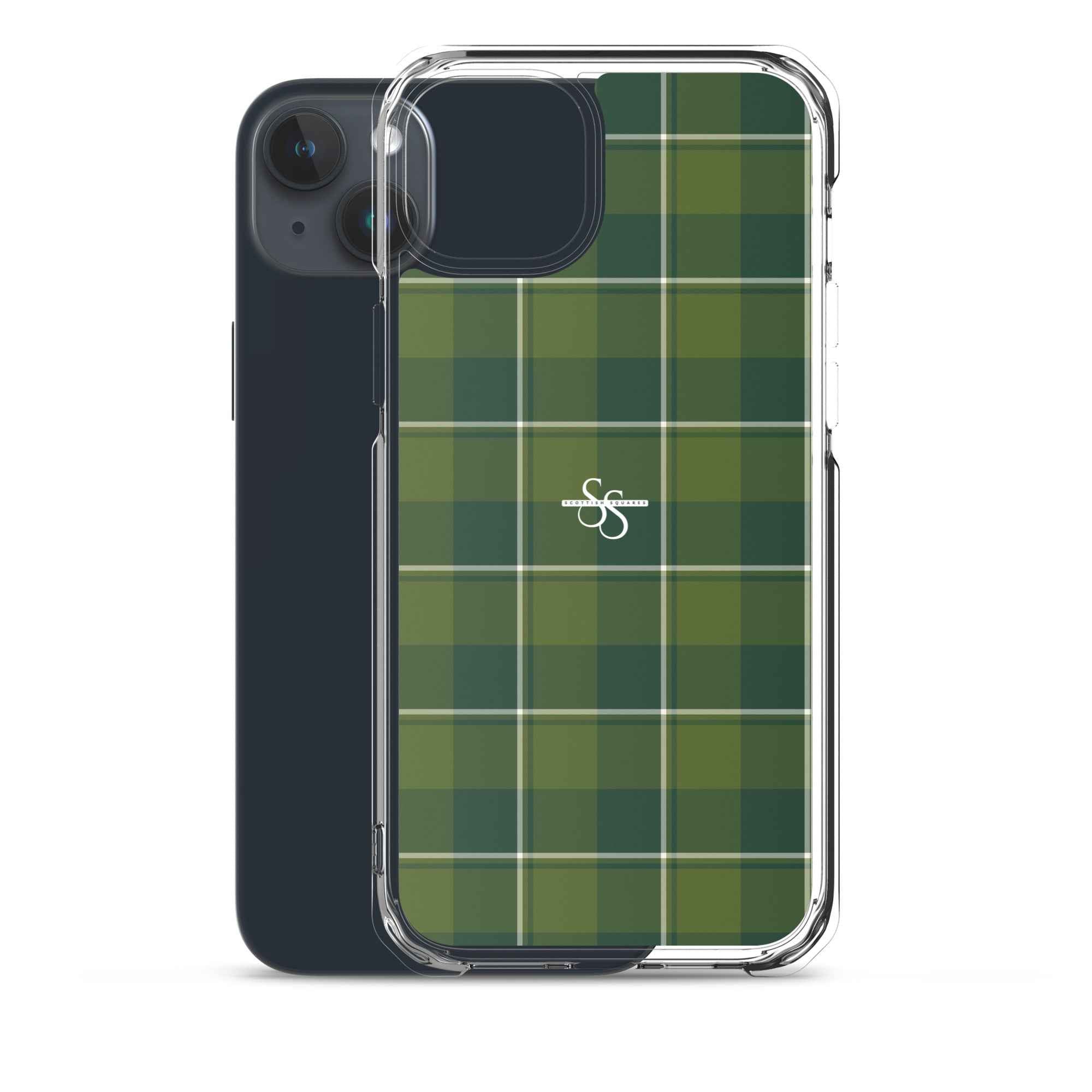 Clear Case for iPhone Woodland and Evergreen Plaid - Scottish Squares