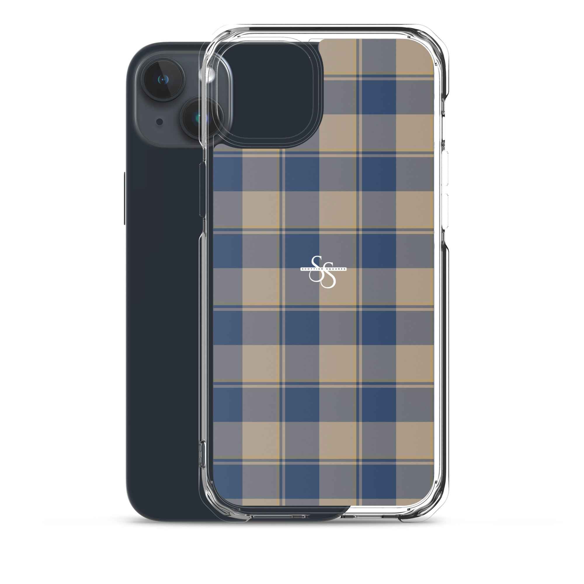 Clear Case for iPhone Cello and Donkey Brown Plaid - Scottish Squares