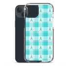 Clear Case for iPhone Ovarian Cancer Awareness Plaid - Scottish Squares