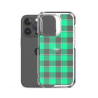 Clear Case for iPhone Spring Green and Finlandia Plaid - Scottish Squares