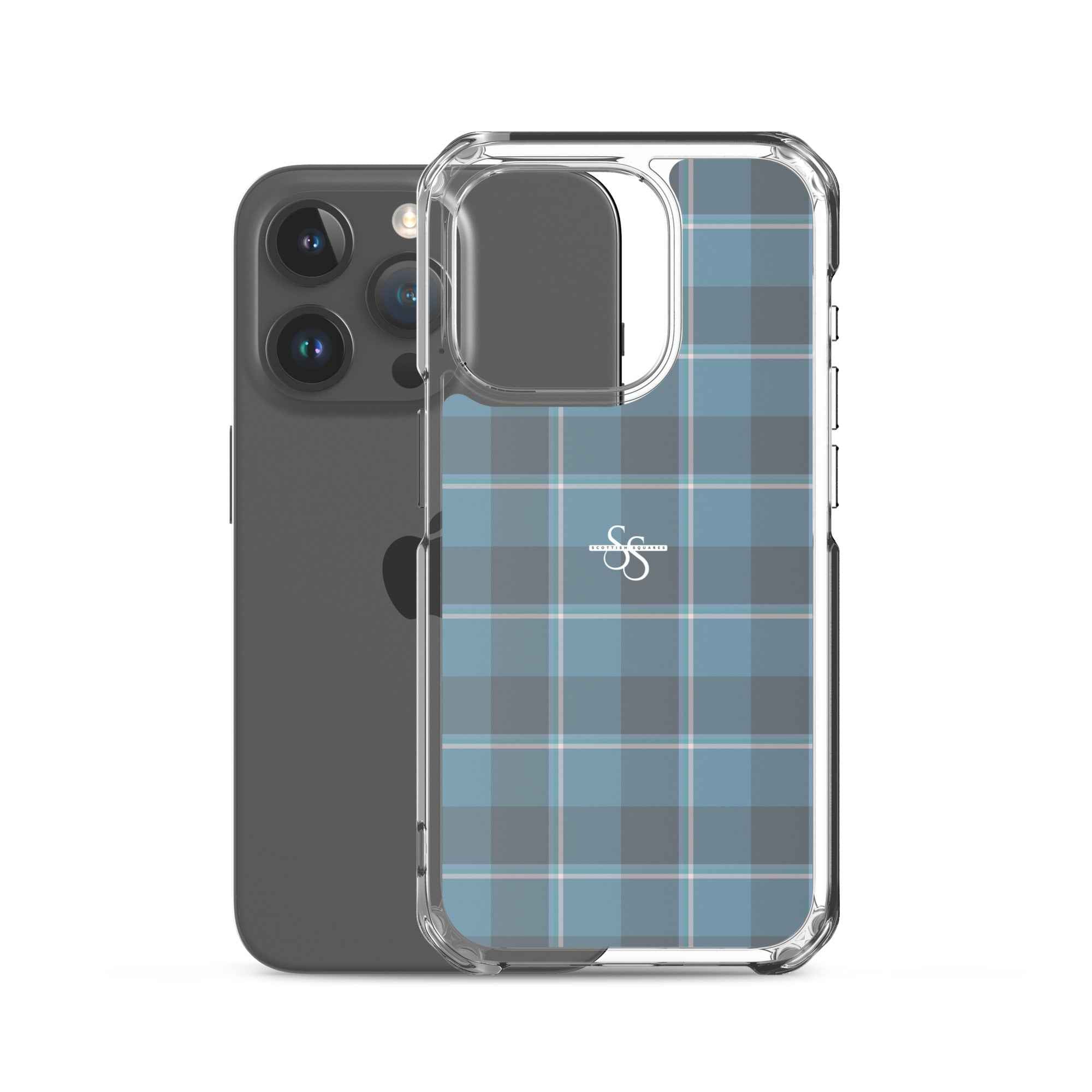 Clear Case for iPhone Hoki and Shuttle Gray Plaid - Scottish Squares