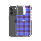 Clear Case for iPhone Cornflower Blue and Livid Brown Plaid - Scottish Squares