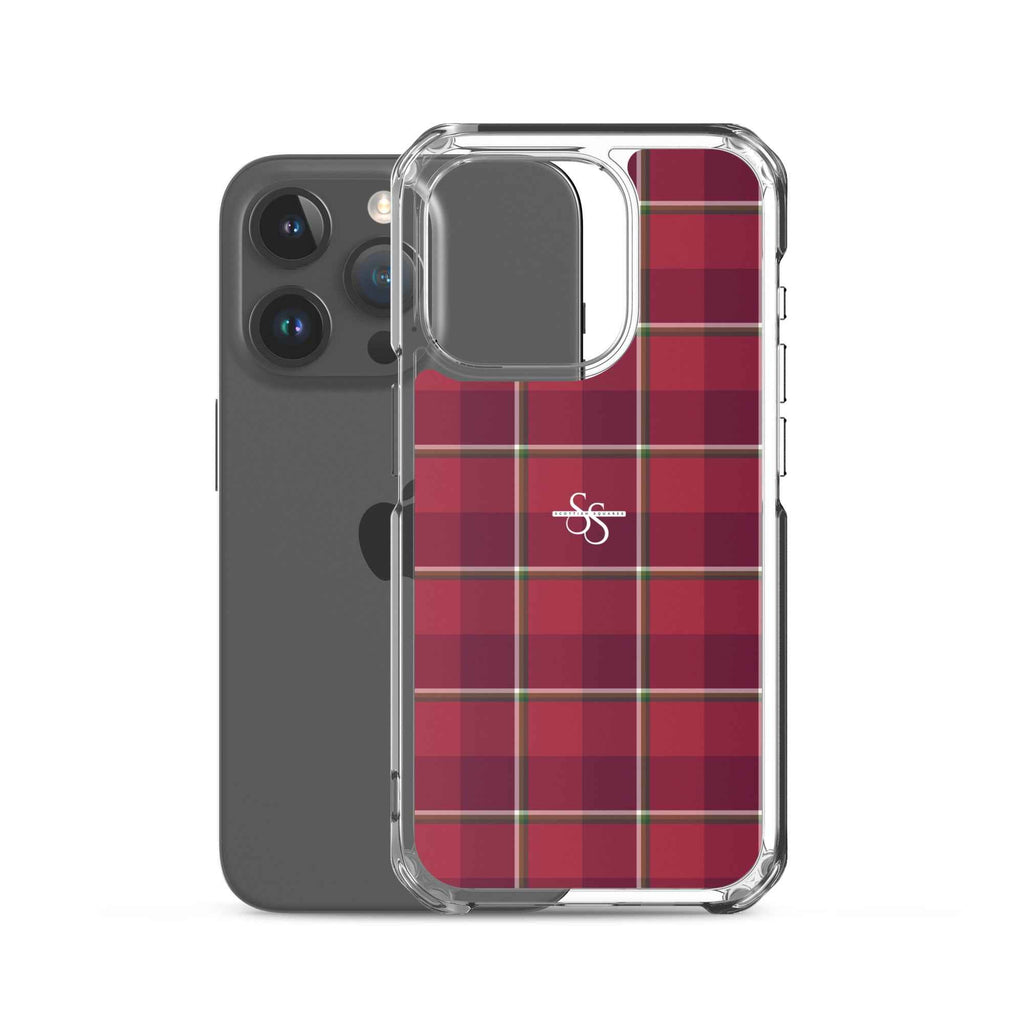 Clear Case for iPhone Old Brick and Cab Sav Plaid - Scottish Squares
