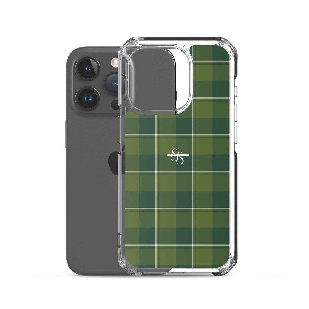 Clear Case for iPhone Woodland and Evergreen Plaid - Scottish Squares