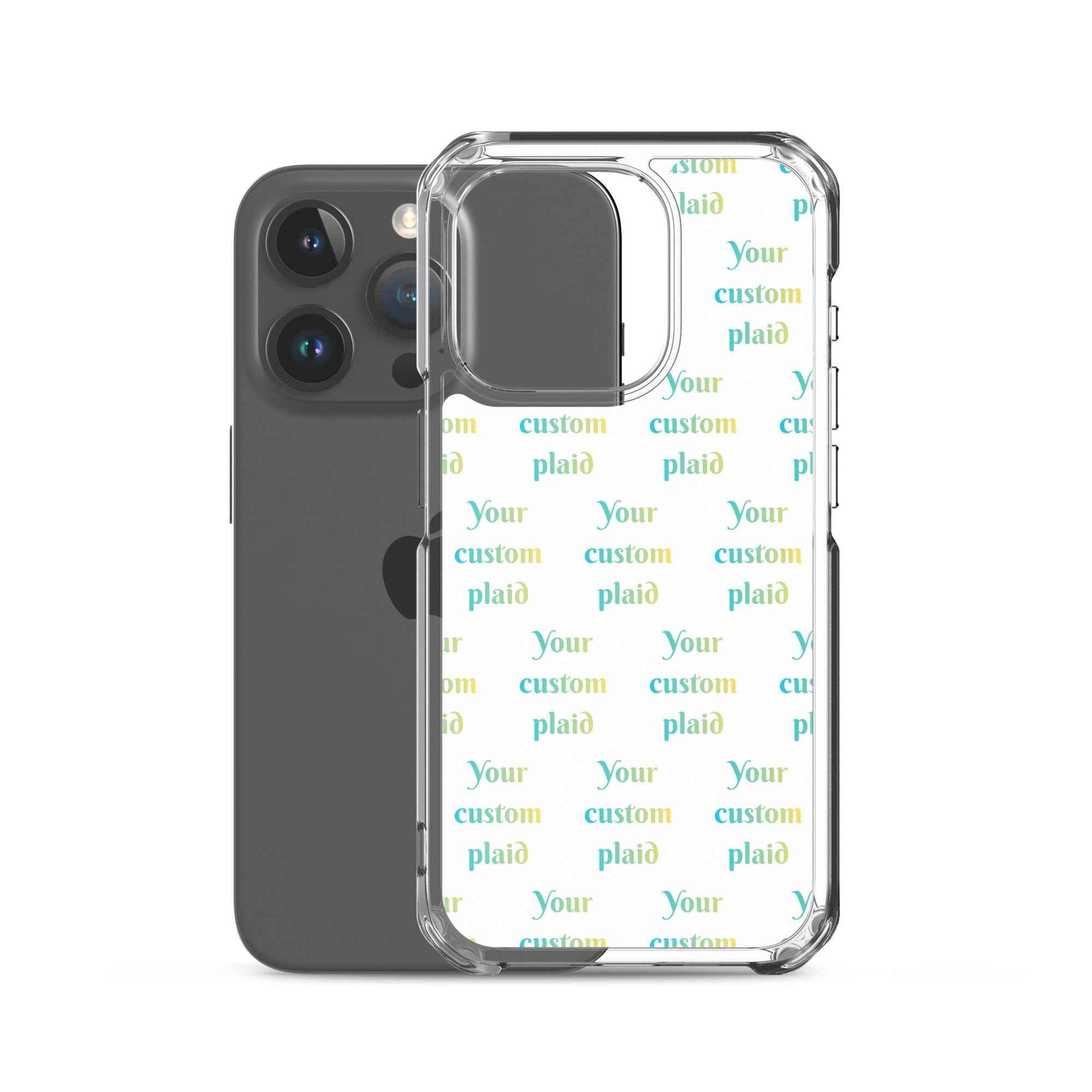 Clear Case for iPhone Your Own Birthday Plaid - Scottish Squares