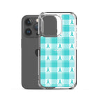 Clear Case for iPhone Ovarian Cancer Awareness Plaid - Scottish Squares