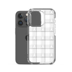 Clear Case for iPhone Lung Cancer Awareness Plaid, White Ribbon, Supportive Gift - Scottish Squares