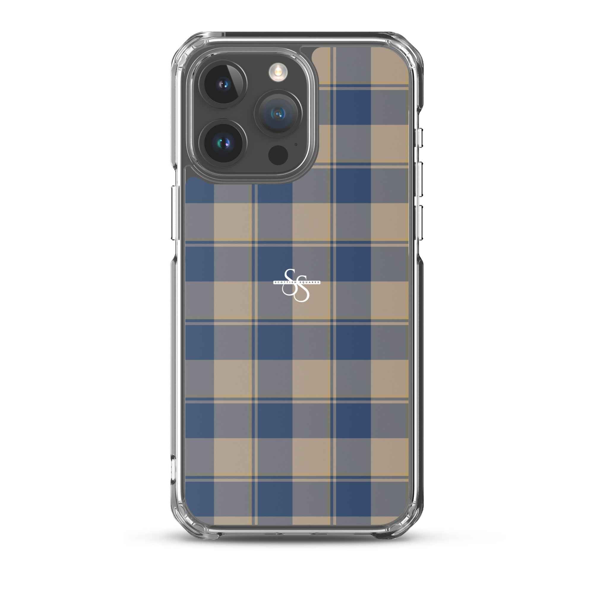 Clear Case for iPhone Cello and Donkey Brown Plaid iPhone 15 Pro Max - Scottish Squares