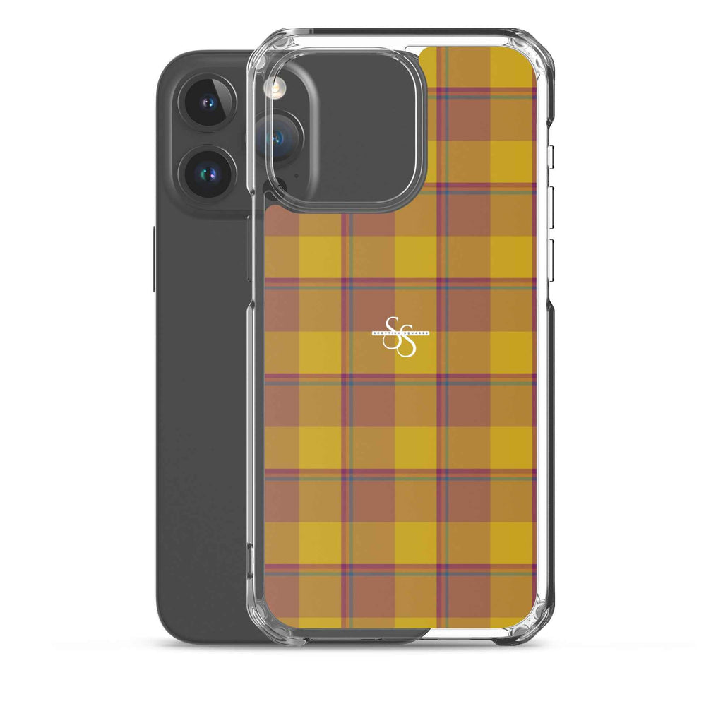 Clear Case for iPhone Potters Clay and Pizza Plaid - Scottish Squares