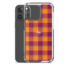 Clear Case for iPhone Tahiti Gold and Rose Bud Cherry Plaid - Scottish Squares